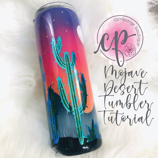 Mojave Desert Tumbler Tutorial - Peek-a-boo with Offset