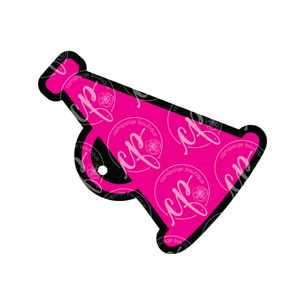 Cheer Megaphone - Laser Cut Clear Acrylic Blank - CamiPaige Boutique