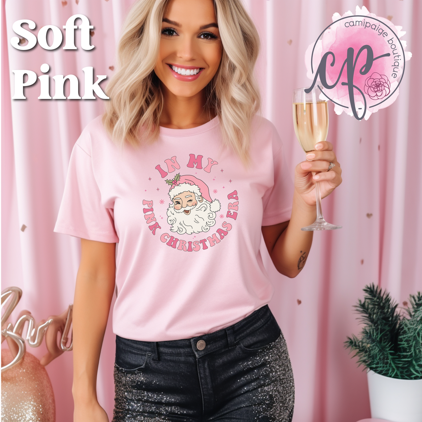 In My Pink Christmas Era Unisex T-Shirt - CamiPaige Boutique