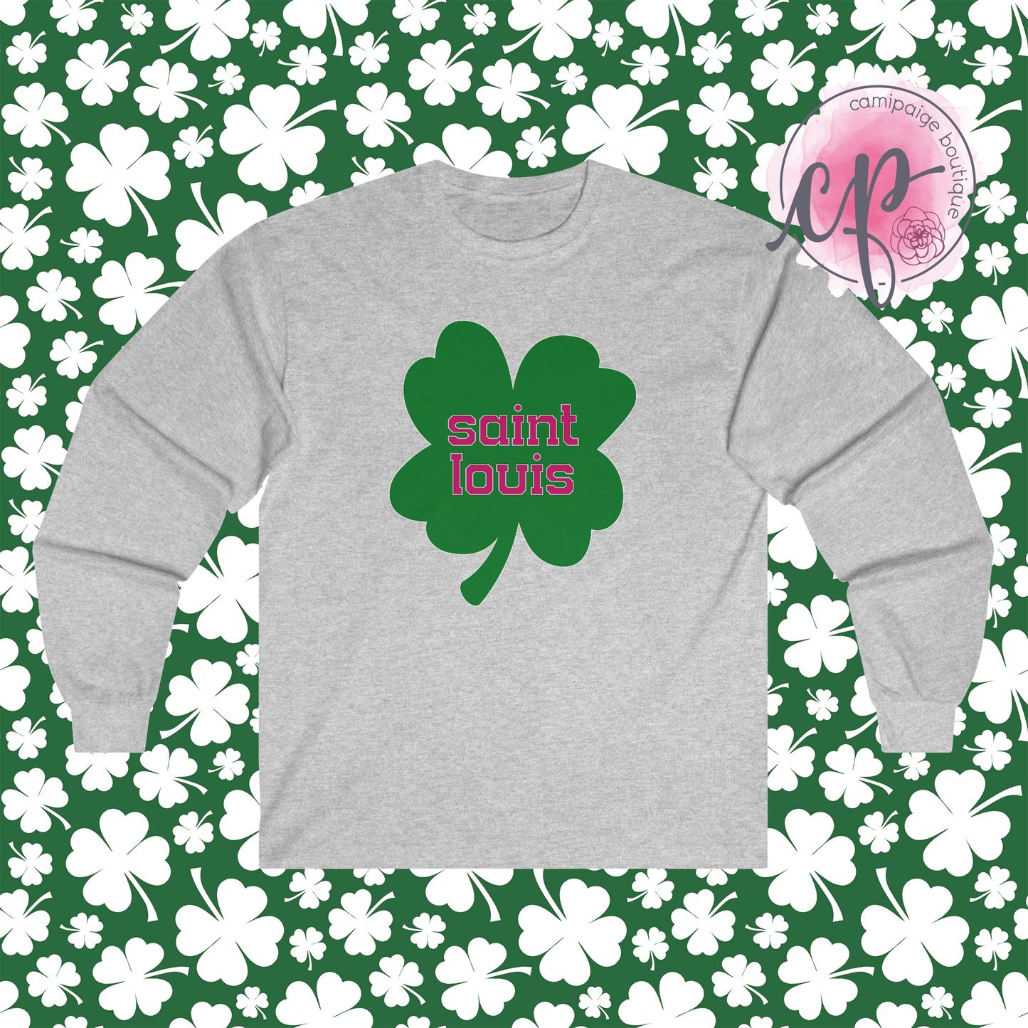 Irish Shirt | St. Patrick's Day | Shamrock St. Louis Long Sleeve T-Shirt | St Pats Day Shirt for Women