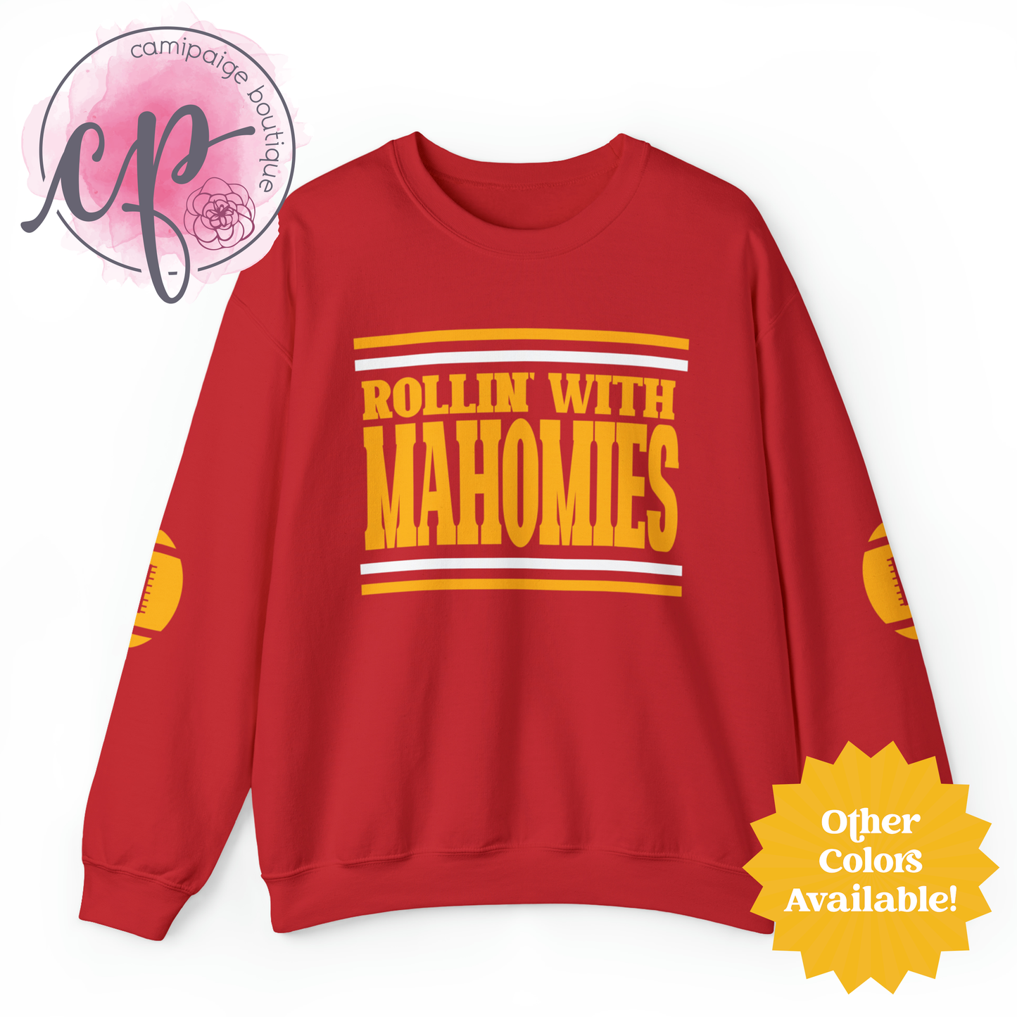 Rollin' With Mahomies Kansas City Chiefs Unisex Sweat Shirt for Football Season