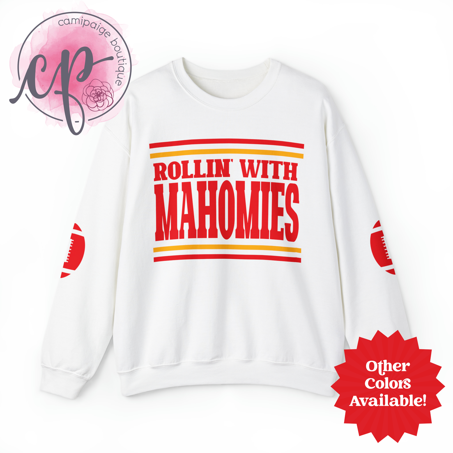 Rollin' With Mahomies Kansas City Chiefs Unisex Sweat Shirt for Football Season