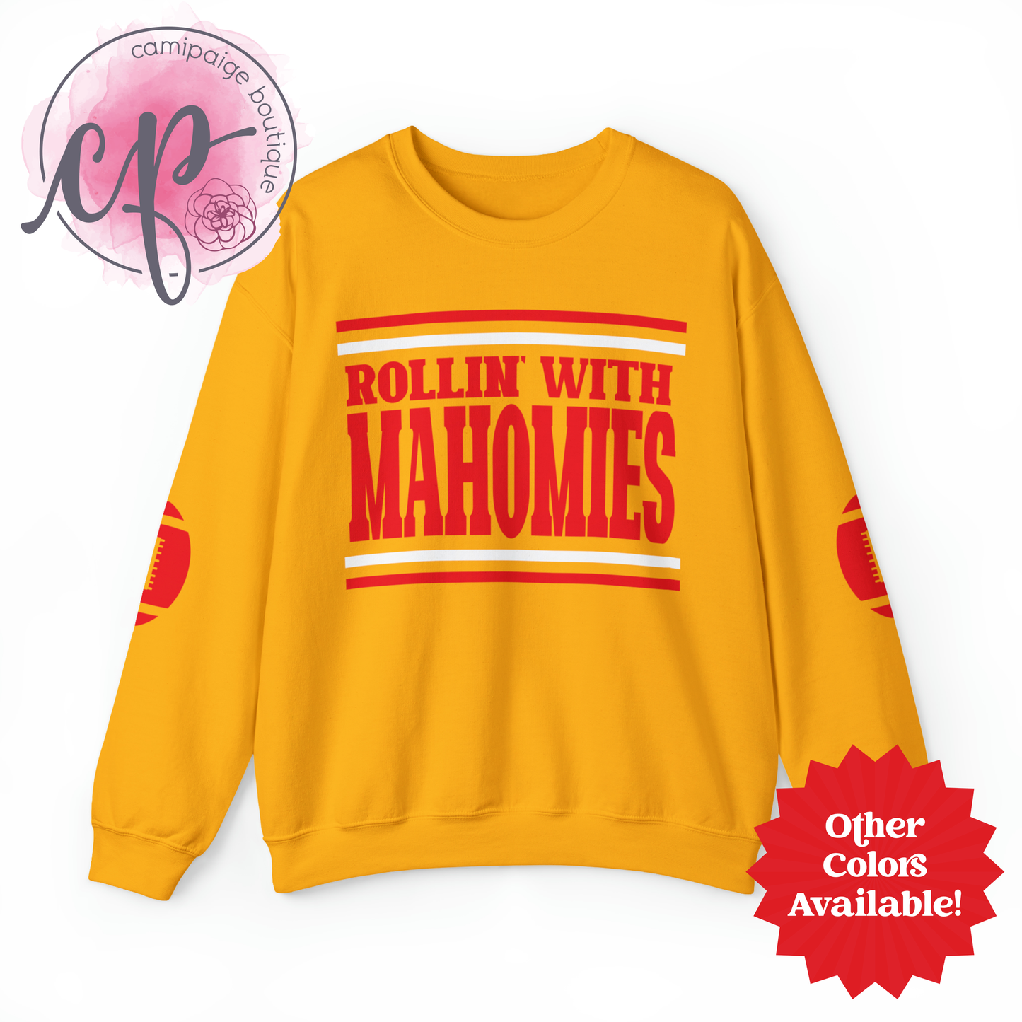 Rollin' With Mahomies Kansas City Chiefs Unisex Sweat Shirt for Football Season