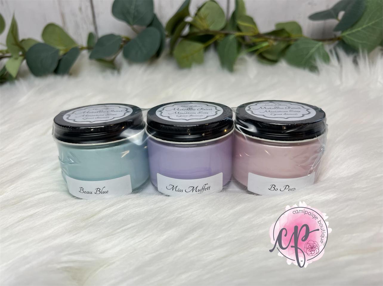 Beau Blue, Miss Muffett, Bo Peep - Metallic Mini Sampler Set - Miss Lillian’s Metallic Paints