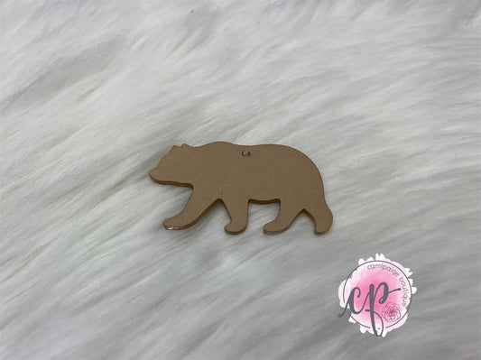Bear 3" - Laser Cut Clear Acrylic Blank - CamiPaige Boutique