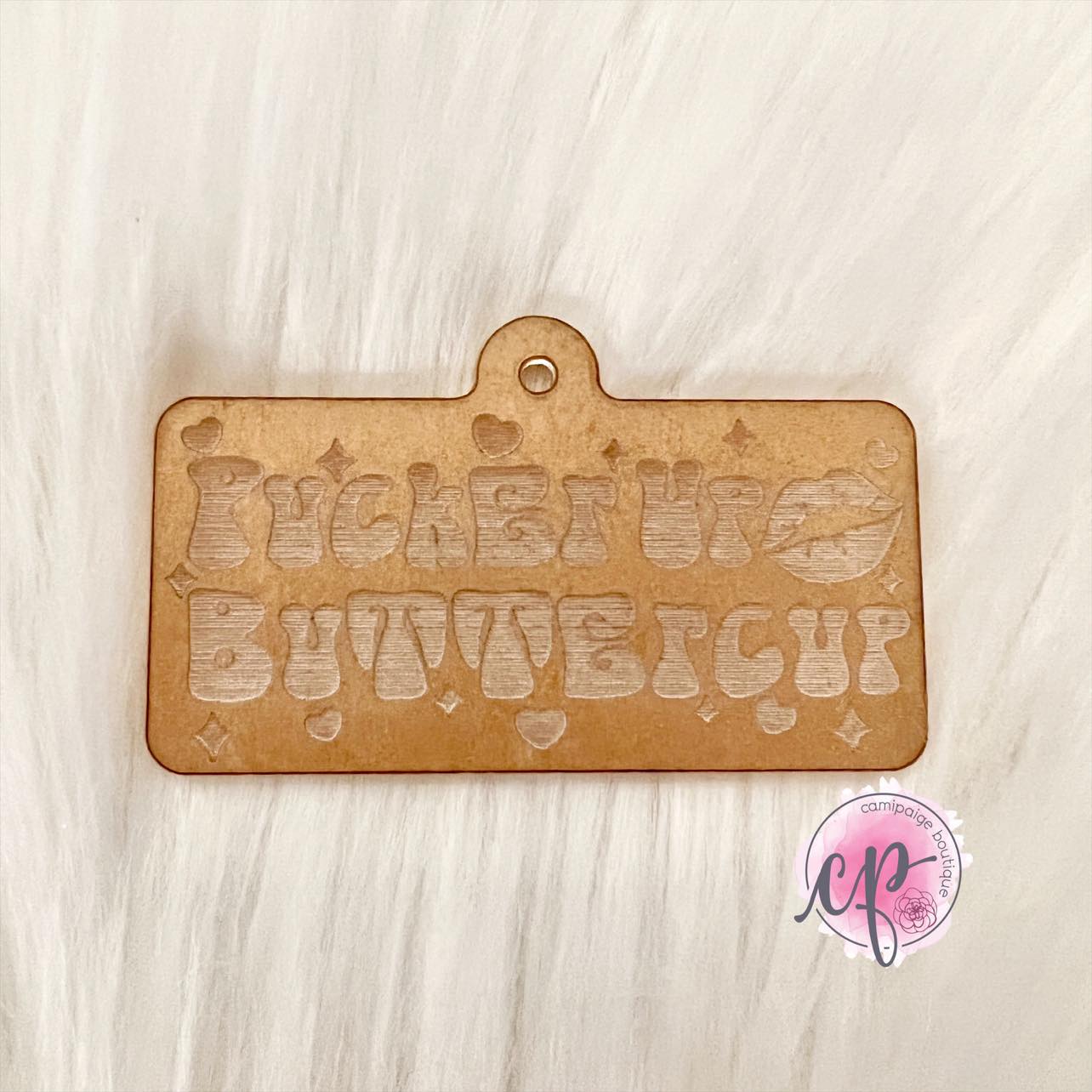 Pucker Up Buttercup Engraved Acrylic Blank CamiPaige Boutique