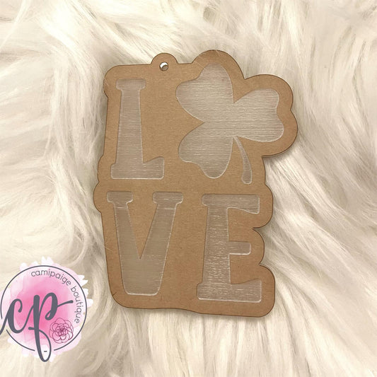 Shamrock Love - Engraved Acrylic Blank - CamiPaige Boutique