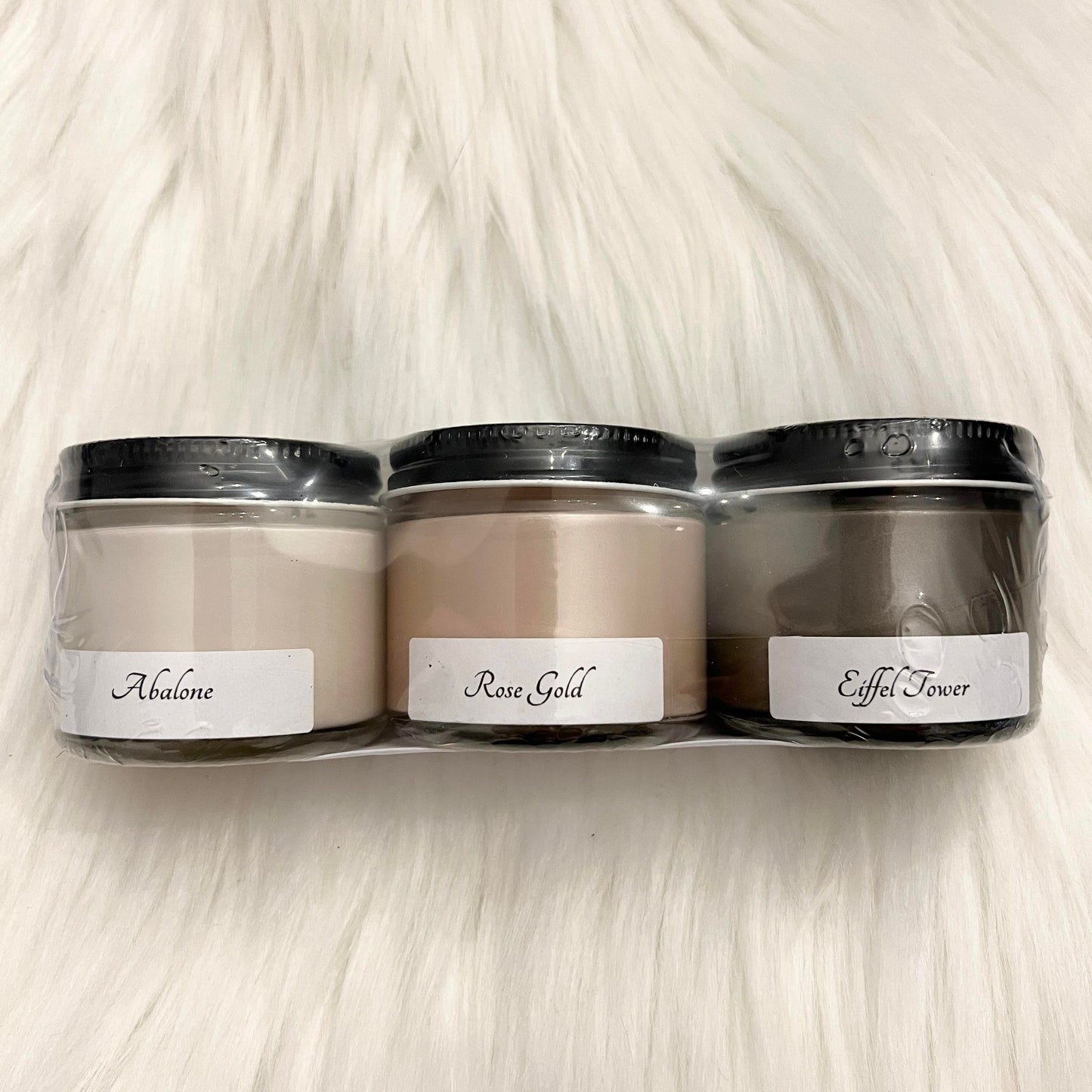Abalone, Rose Gold, Eiffel Tower - Metallic Mini Sampler Set - Miss Lillian’s Metallic Paints