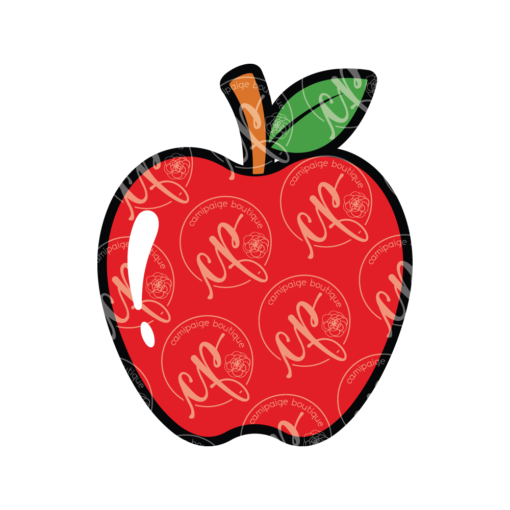 Apple for School - Laser Cut Clear Acrylic Blank - CamiPaige Boutique