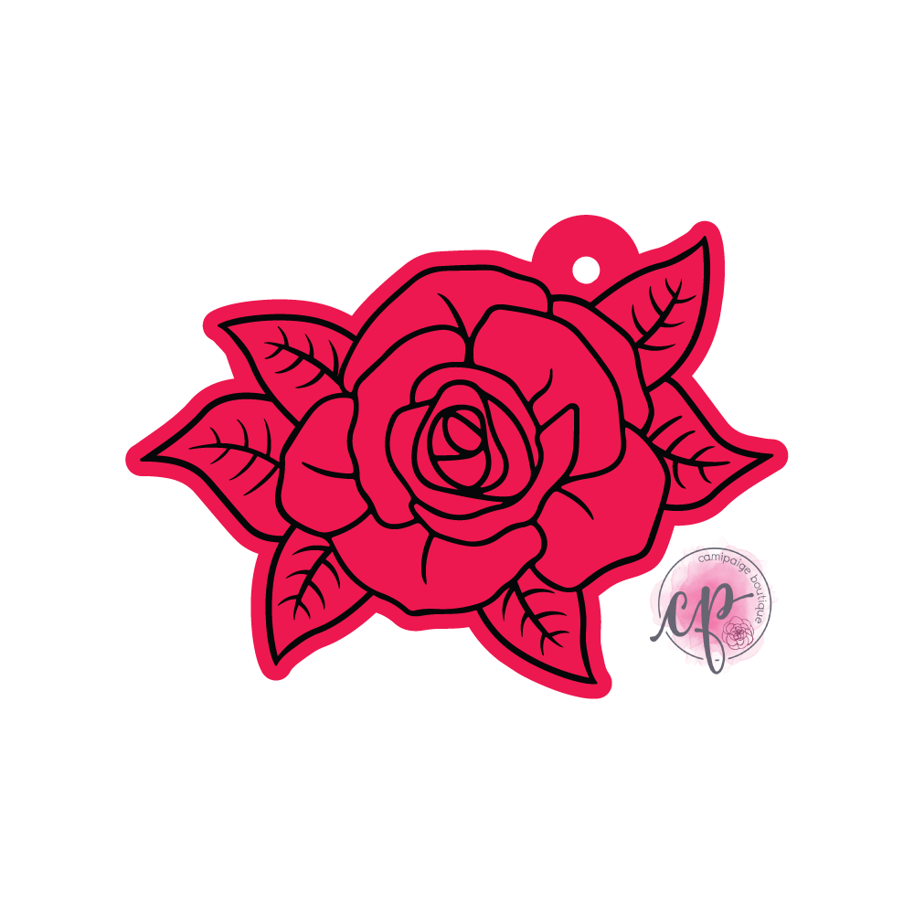 Rose Floral Acrylic Blank - Engraved Acrylic Blank - CamiPaige Boutique