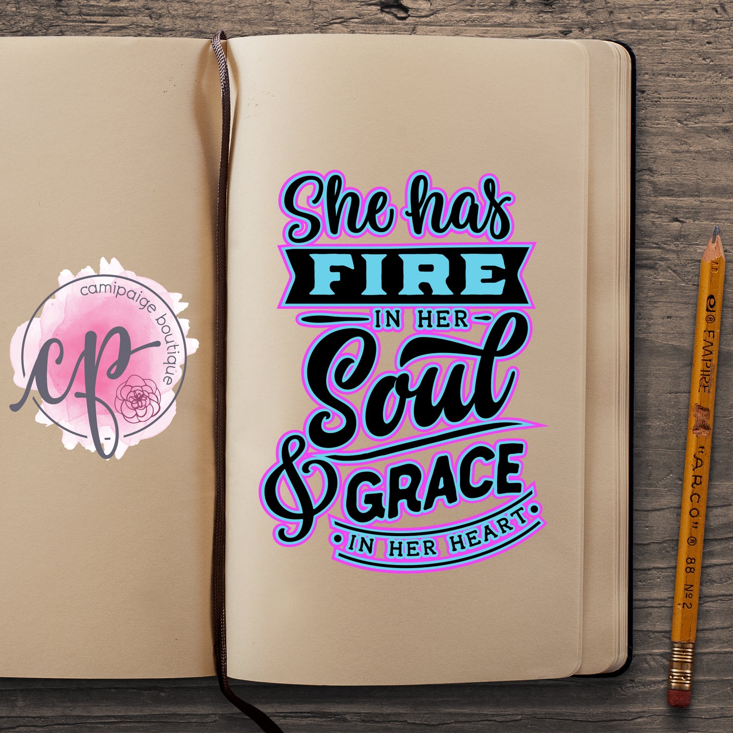 Fire In Her Soul SVG - Layered SVG File - DIGITAL DOWNLOAD ONLY