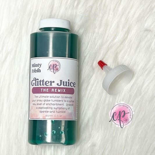 Minty Fresh - Glitter Juice REMIXED Snow Globe Solution - 12floz