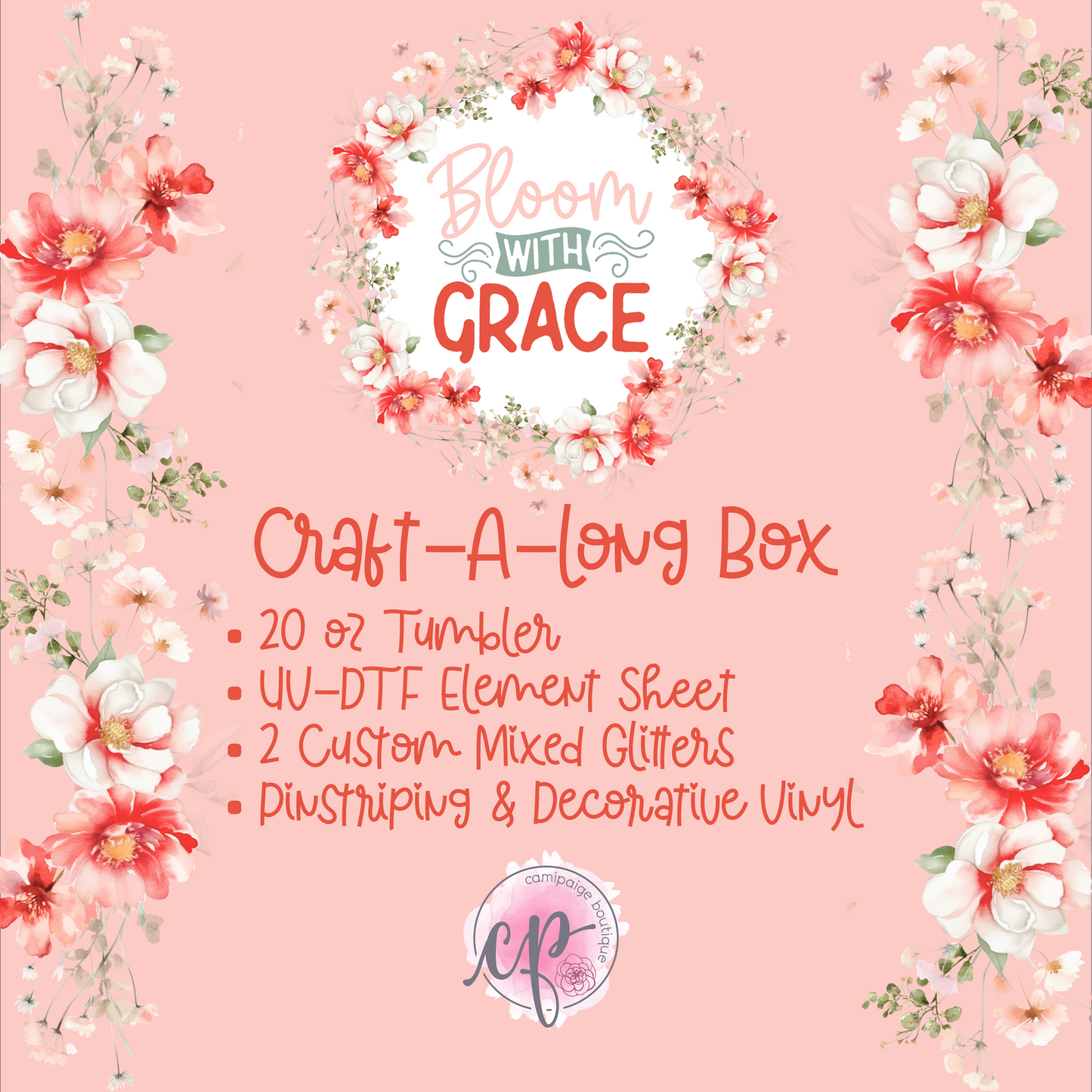 Bloom with Grace Floral Tumbler Crafting Kit