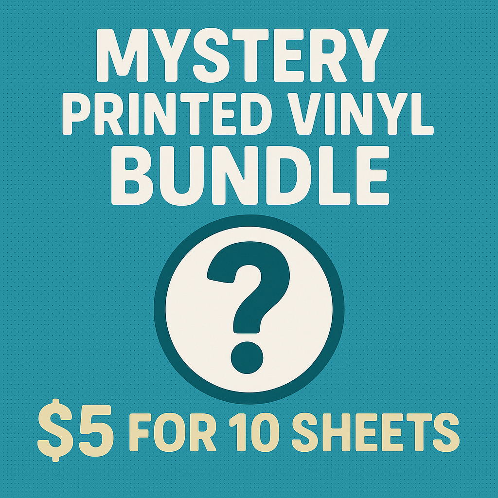 Mystery Printed Vinyl Bundle – 10 Sheets for $5