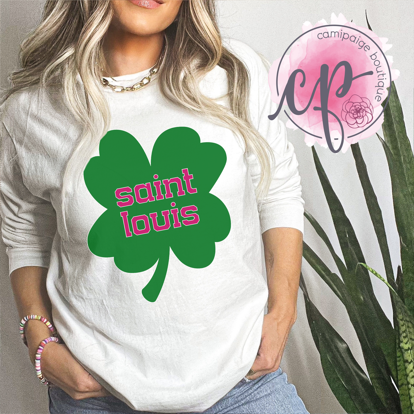 Irish Shirt | St. Patrick's Day | Shamrock St. Louis Long Sleeve T-Shirt | St Pats Day Shirt for Women