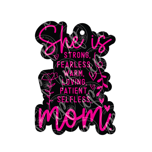 She is Mom - Engraved Laser Cut Clear Acrylic Blank - CamiPaige Boutique