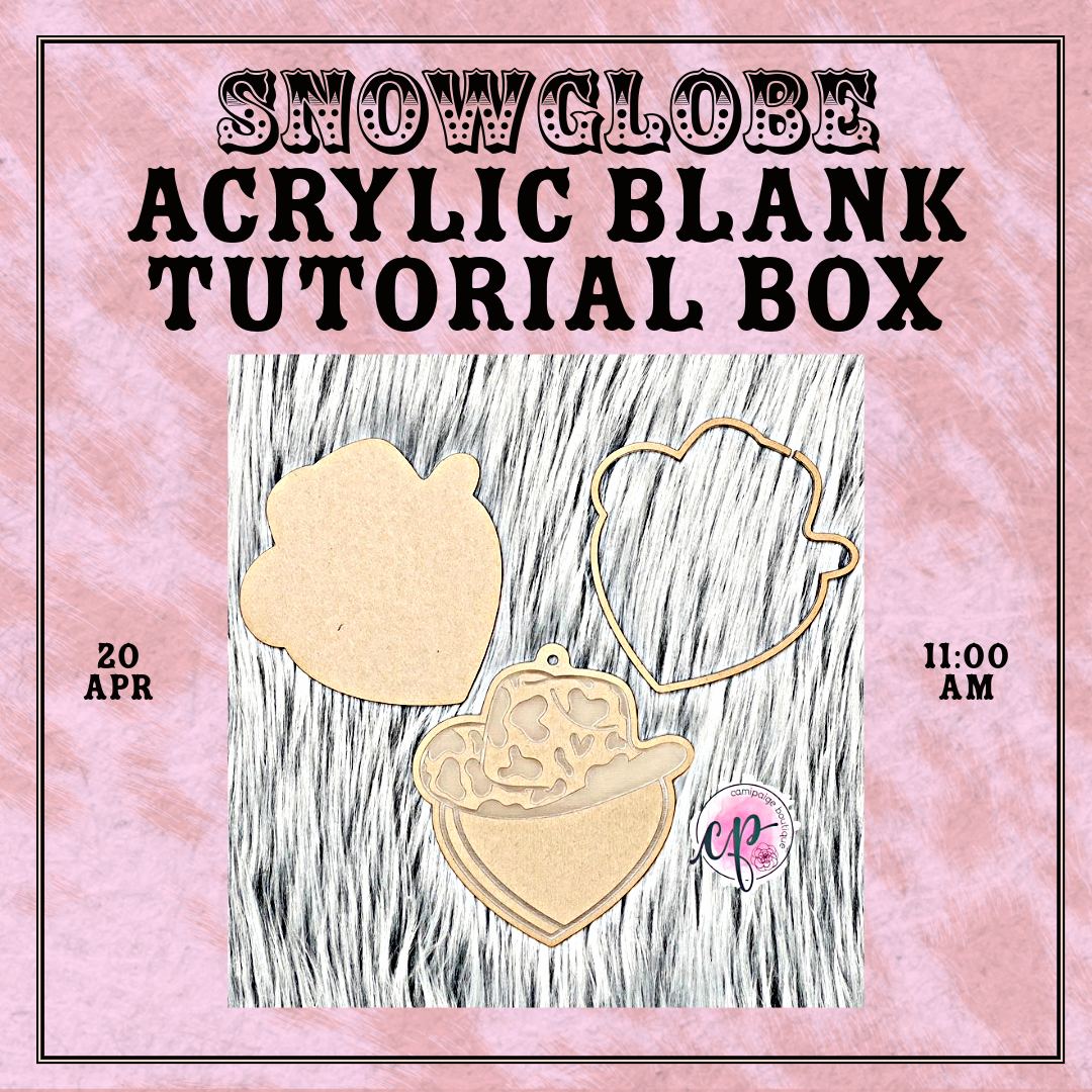 Snowglobe Acrylic Blank Tutorial Craft Along Box