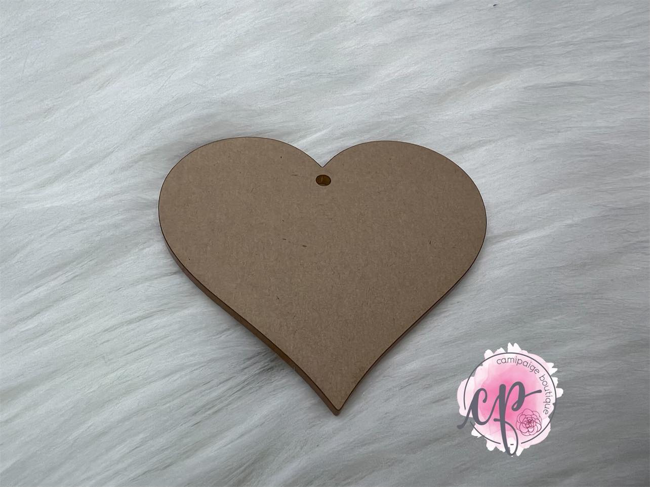 Heart 3" With Hole - Laser Cut Clear Acrylic Blank - CamiPaige Boutique