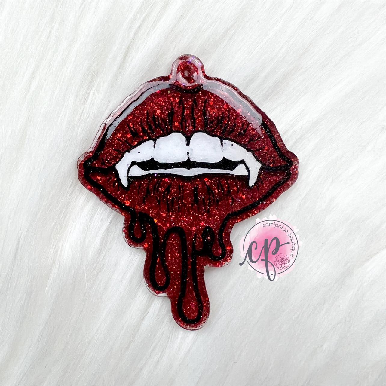 Vampire Lips - Laser Engraved Clear Acrylic Blank - CamiPaige Boutique