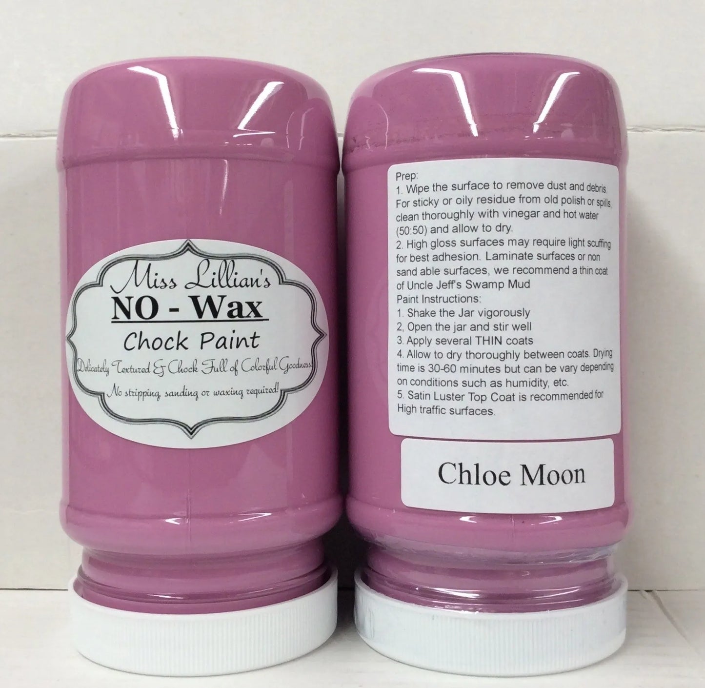 Chloe Moon - Pink Chalk Paint 8oz - Miss Lilian's No Wax Chock Paint