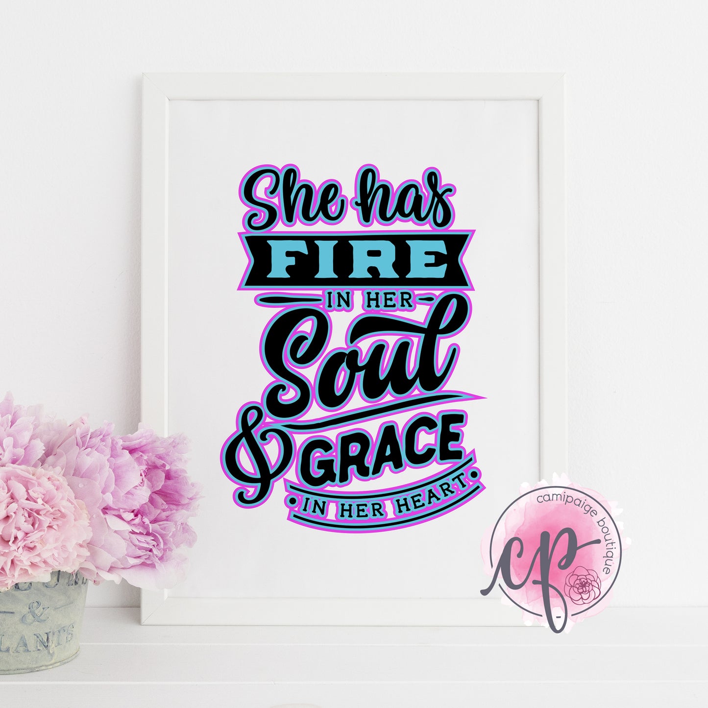 Fire In Her Soul SVG - Layered SVG File - DIGITAL DOWNLOAD ONLY