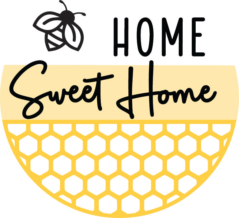 Home Sweet Home - DIY Unfinished Laser Cut Wood Door Hanger Kit