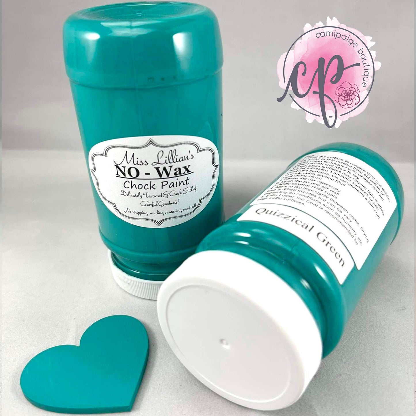 Quizzical Green - Teal Chalk Paint 8oz - Miss Lilian's No Wax Chock Paint